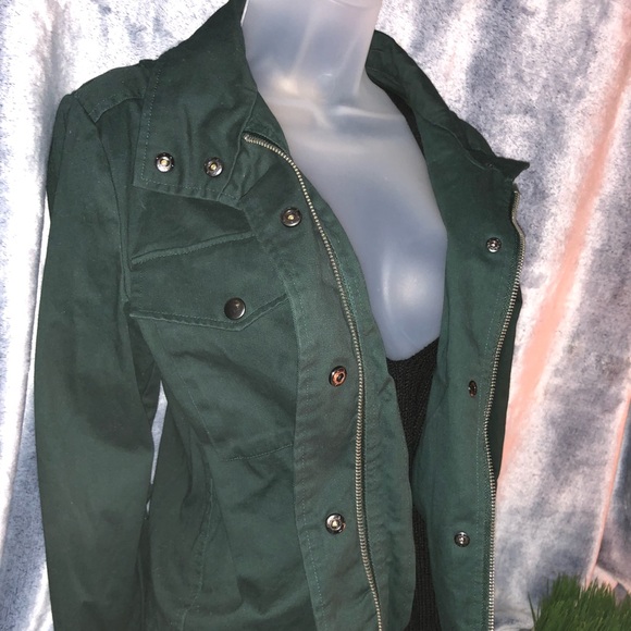 SO Jackets & Blazers - Army Green zipper jacket